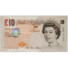 GREAT BRITAIN UK 2000 . TEN 10 POUNDS BANKNOTE . ERROR . INK TRANSFER